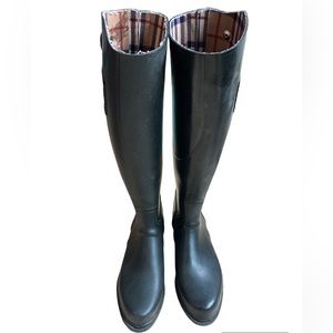 Burberry tall black rain boots size 8.5